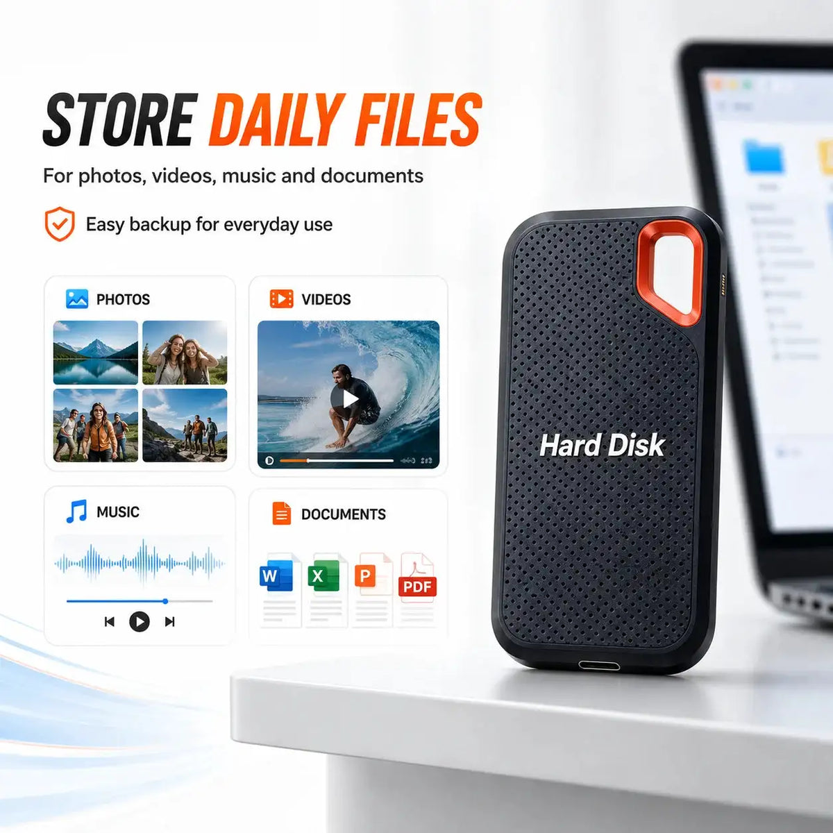 High Speed External Hard Drive Portable SSD USB Type-C Mobile — product view 5