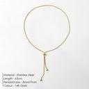 eManco Personalized Snake Chain Adjustable Y Necklace Women's Holiday Gift