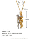 E.B.belle Mix Color People Hug Pendants Necklace Gift