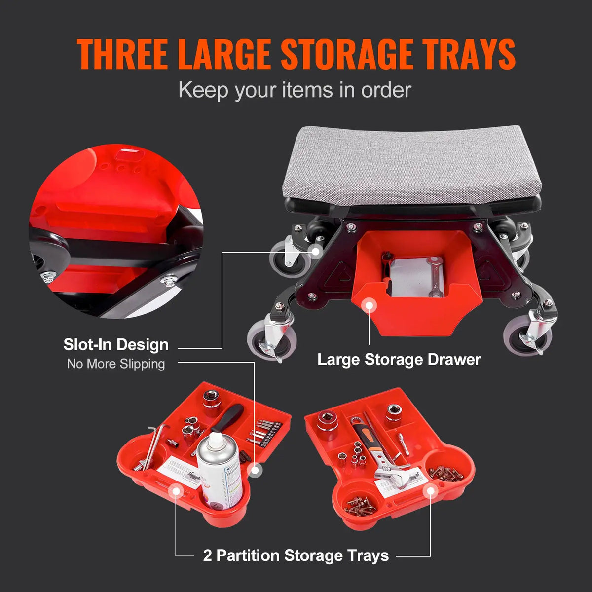 Heavy Duty Rolling Mechanic Seat — product image 4