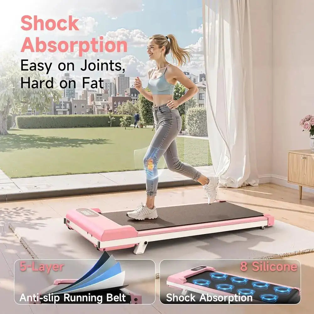 Portable 3.5HP Incline Walking Pad with Handlebars, Ultra Quiet Under Desk Treadmill for Home Office, 330LB Capacity, Wide Belt,