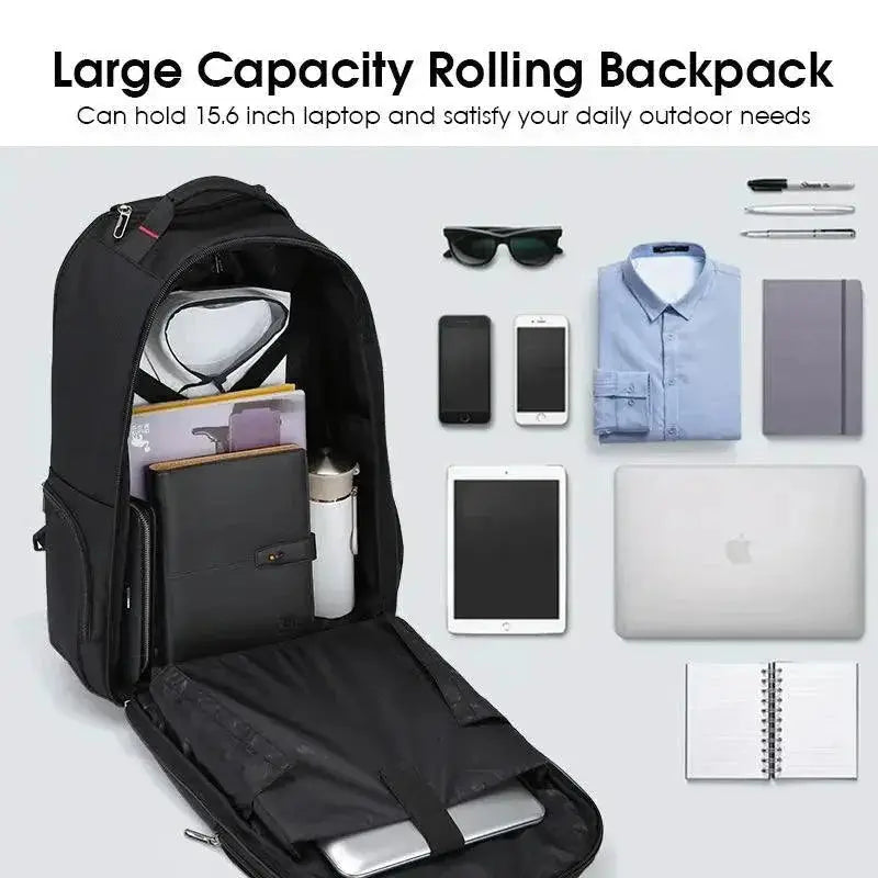 OIWAS Rolling Backpack Trolley Bag Travel Gym Gear