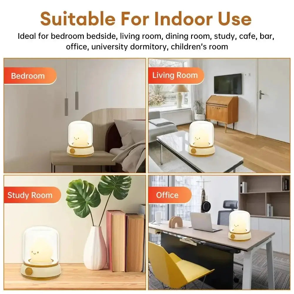 Mini Desktop LED Night Lamp USB Rechargeable Cute Desk Lamp
