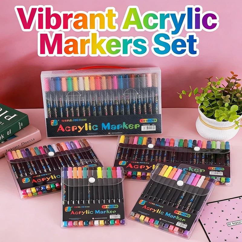 Dual Tip Acrylic Marker Set