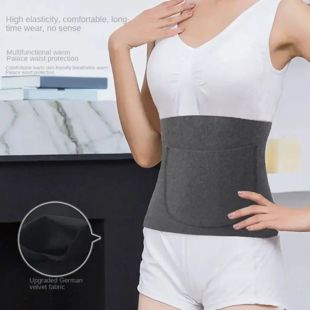 Warm Stomach Slim Body Shaper With Double Pocket Belt