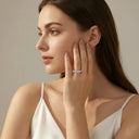 Exquisite Moissanite Anniversary Ring