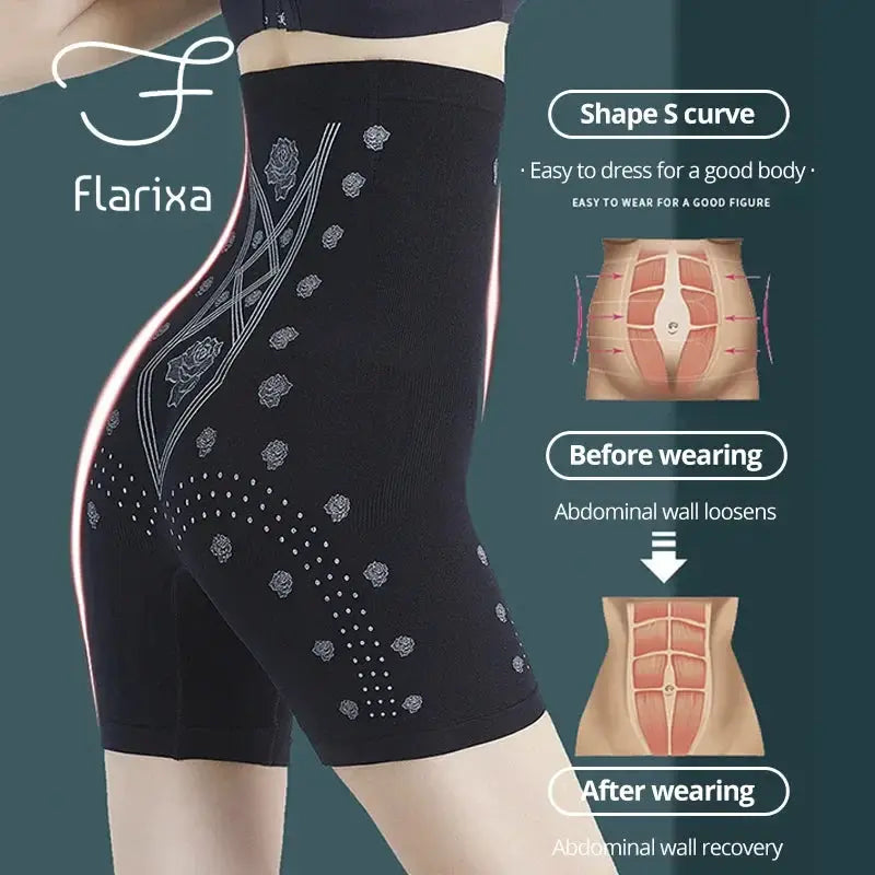 Flarixa High Waist Shaping Panties Tummy Control Underwear