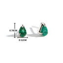 925 Sterling Silver Emerald Gemstone Drop Earrings For Women Girls Birthday Gift