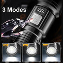 Tactical LED Flashlight - Type C Rechargeable Zoom