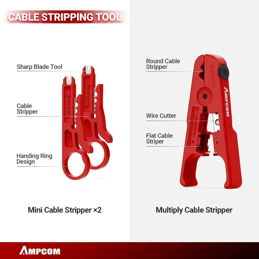 AMPCOM Network Cable Repair Kit Professional Ethernet Tools