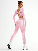 Breathable Seamless Yoga Set Women Quick Dry