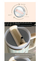 304 Stainless Steel Insulated Ice Cup With Straw Handle