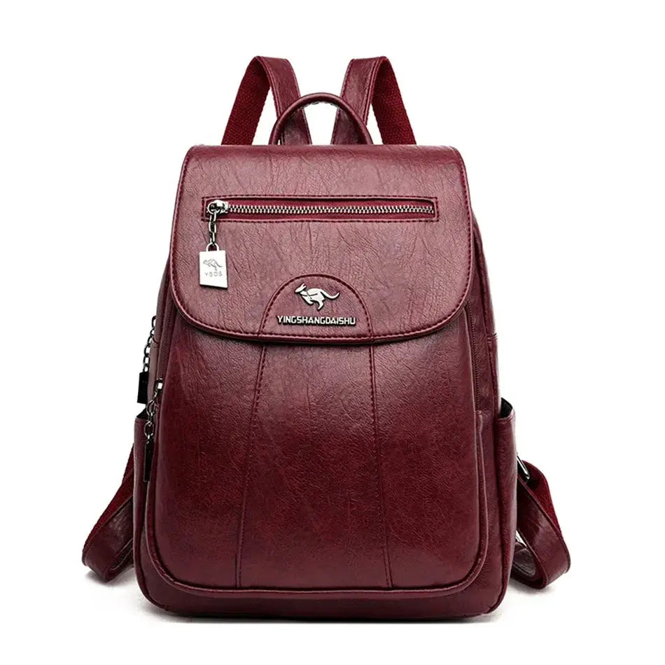 Women's Soft Leather Backpack Large Capacity 2022 New Bag