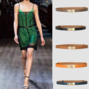 Luxury Leather Waist Belt for Women's Elegant Fashion Accessory