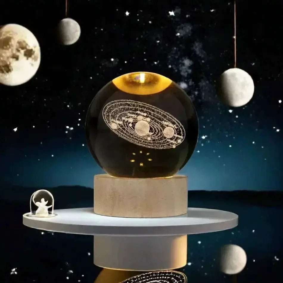 Crystal Ball Lamp Galaxy Projection Usb Night Light