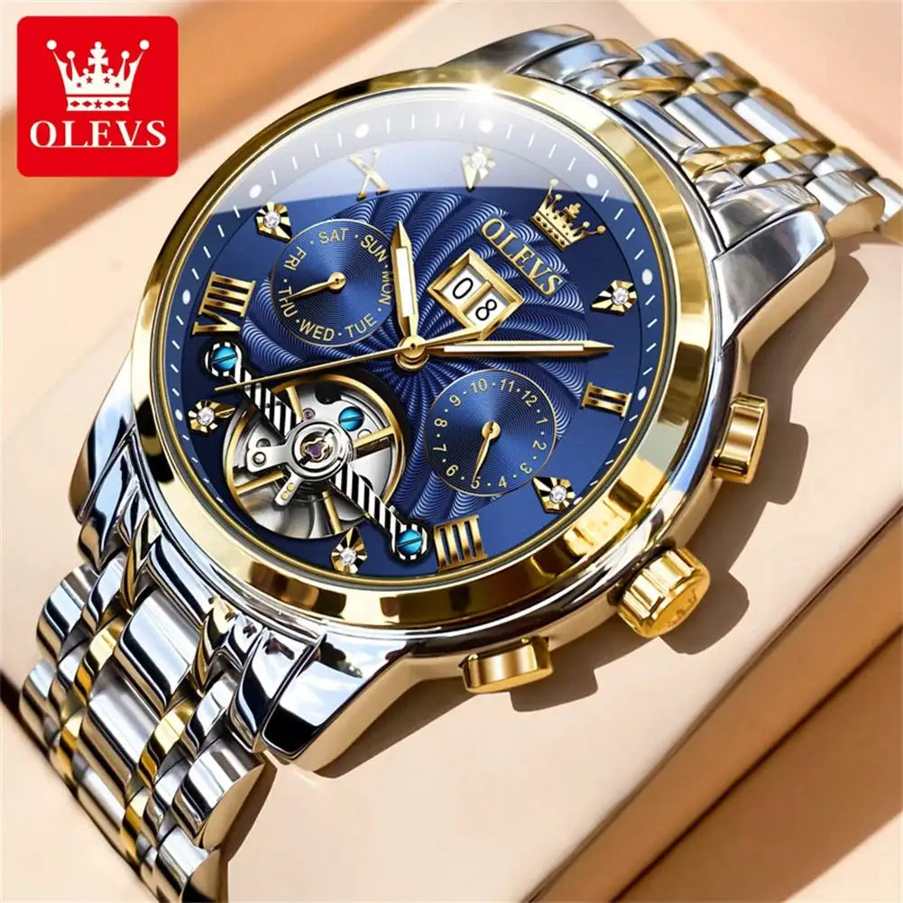Olevs Men Tourbillon Mechanical Watch — product image 9