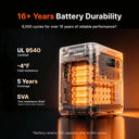 Jackery HP3600 Pro Max 3579Wh LiFePO4 Portable Power Station, 3600W Solar Generator, 2000W 120V / 4000W 240V Output with 2x 200W Solar Panels and 5m Extension Cable for Home Backup RV Camping