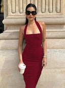 Flattering Halter Maxi Dress for Prom