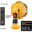 Compatible Jobsite Fan with LED Light Portable Cooling