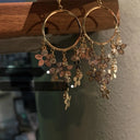 Bohemian Floral Fringe Pendant Earrings For Daily Wear And Weddings All Seasons