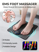 2026 Foot Massager for Relaxation, Automatic Pulse Foot Massage Pad with Heat, Soothing Foot Care Mat for Home Use