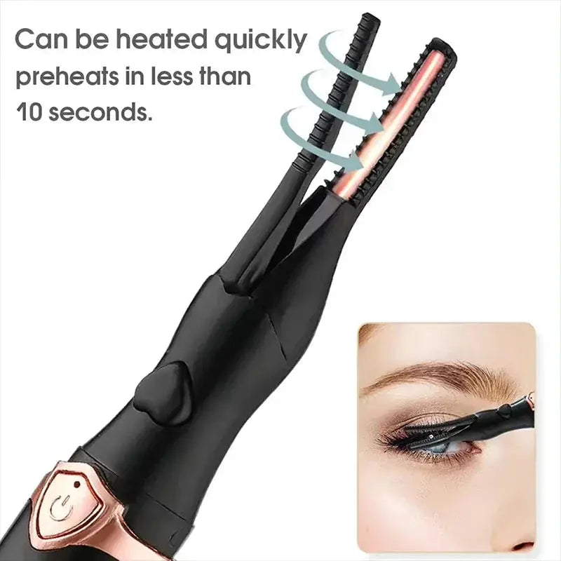 Electric Heated Eyelash Curler USB Rechargeable Quick Heats
