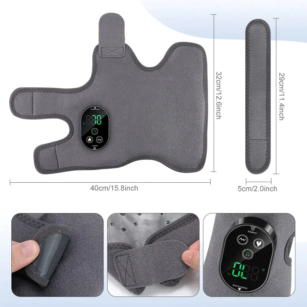 Cordless Heated Ankle Massager In Extension Strap — product view 8