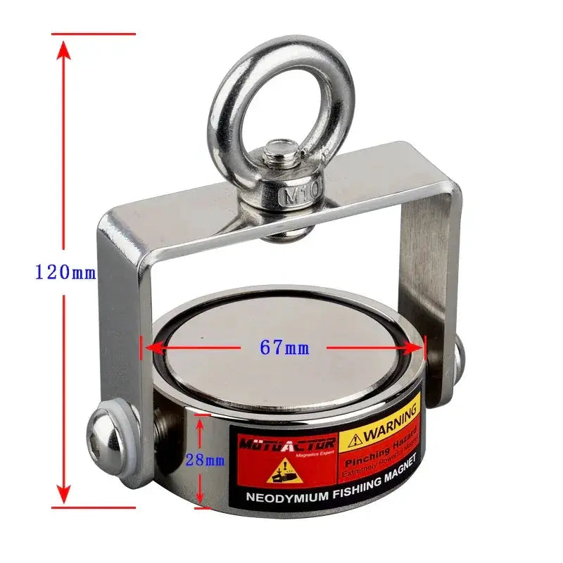 Double Sided Round Neodymium Magnet Hook 150kg To 500kg
