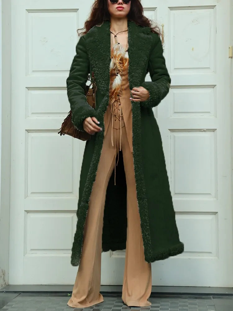 Thick Waist Cinched Winter Coat
