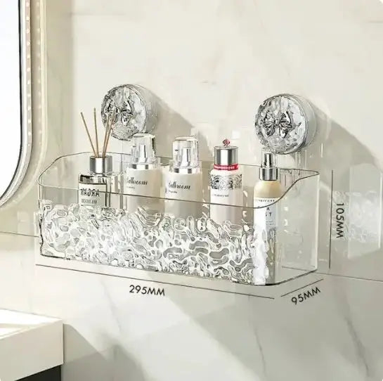 Light Luxury Style Glacier Pattern Suction Cup Shelf Holder