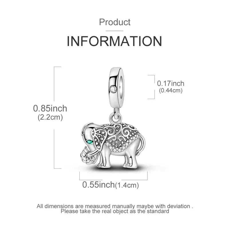 MULA 925 Sterling Silver Charms Pendant Bead Fit Original Bracelet Necklaces Peak Bird Elephant Vintage Charm Women Jewelry Gift