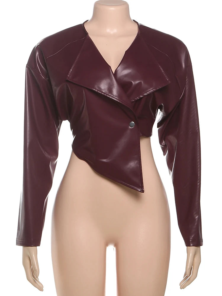 NIBBER Button Leather Jacket