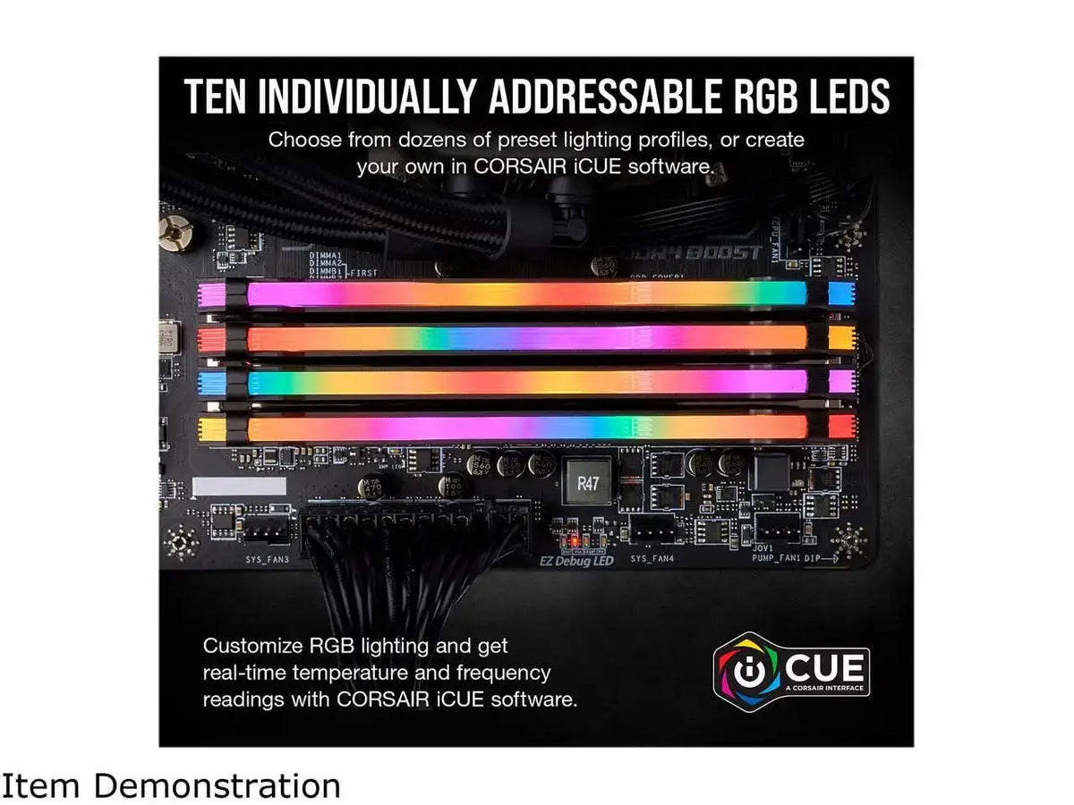 CORSAIR Vengeance RGB Pro 32GB (2 x 16GB) 288-Pin PC RAM DDR4 3200 (PC4 25600) Desktop Memory Model CMW32GX4M2E3200C16