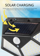 100LED Solar Wall Lamp Outdoor Waterproof Motion Sensor Lamp