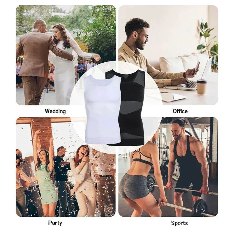 Men Slimming Compression Tank Top For Tummy Shaping