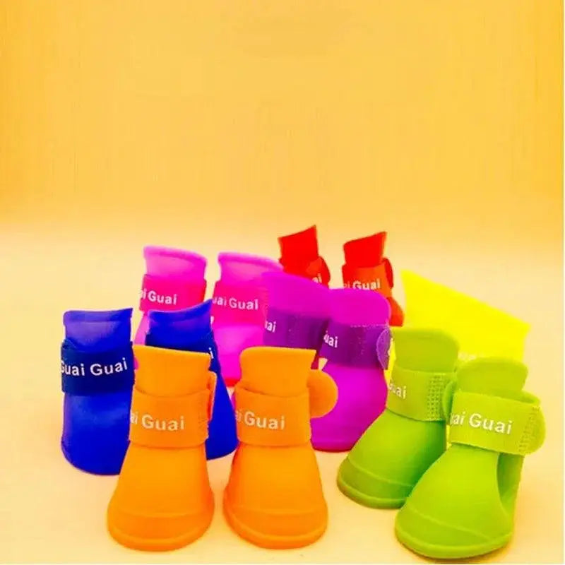 Trendy Waterproof Dog Boots Anti Slip Protection All Weather