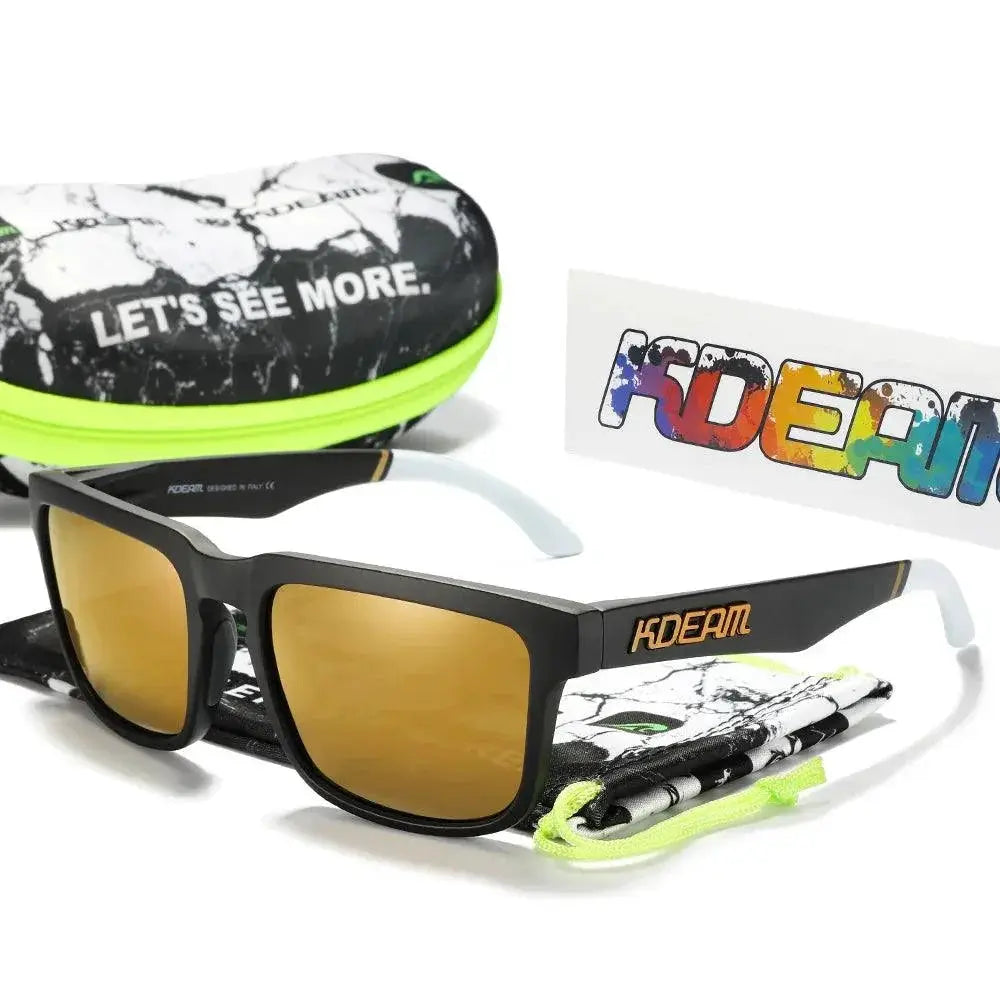 KDEAM Unisex Polarized Sunglasses Square Design 55mm