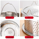 Steamer Basket with Silicone Handle 44 cm Stainless Steel