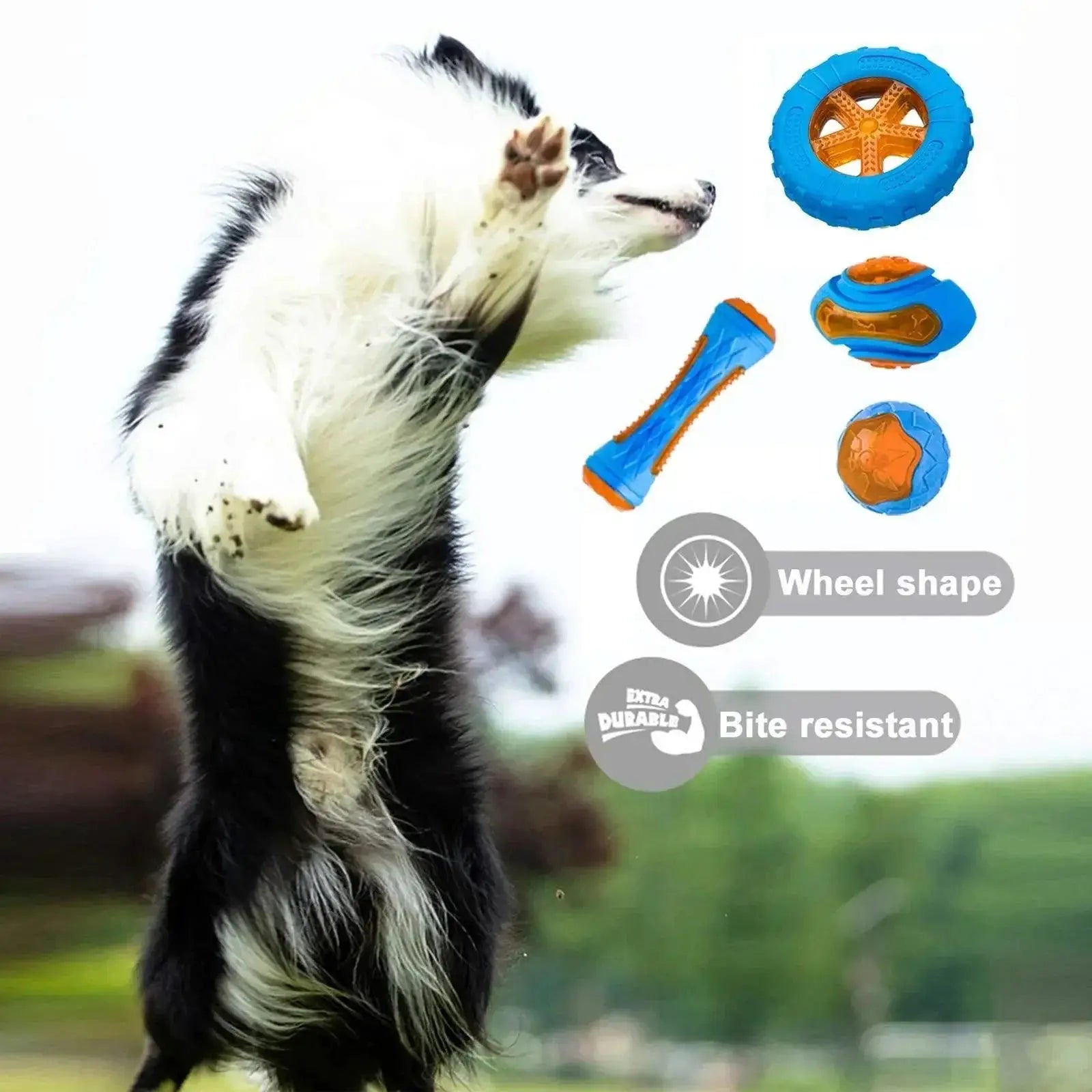 Durable Rubber Dog Chew Toys For Large Breed Dental Health