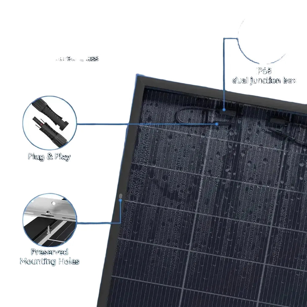 Rvpozwer Bifacial Solar Panel — product view 1