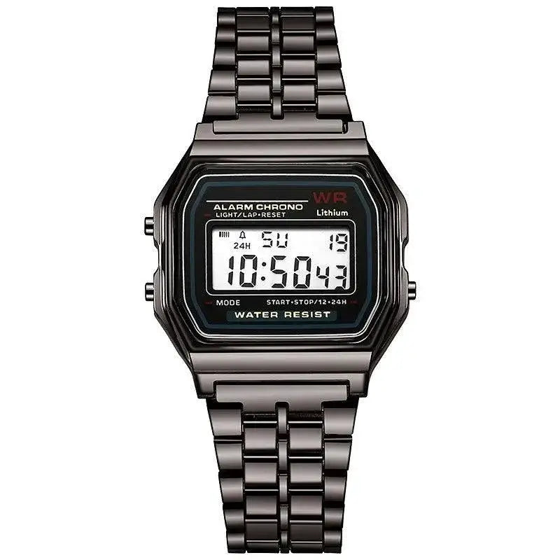 Rose Gold Digital Watch Retro LED Timepiece For Men Women