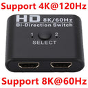 4K HDMI Bi-Directional Video Switch for Seamless Gaming