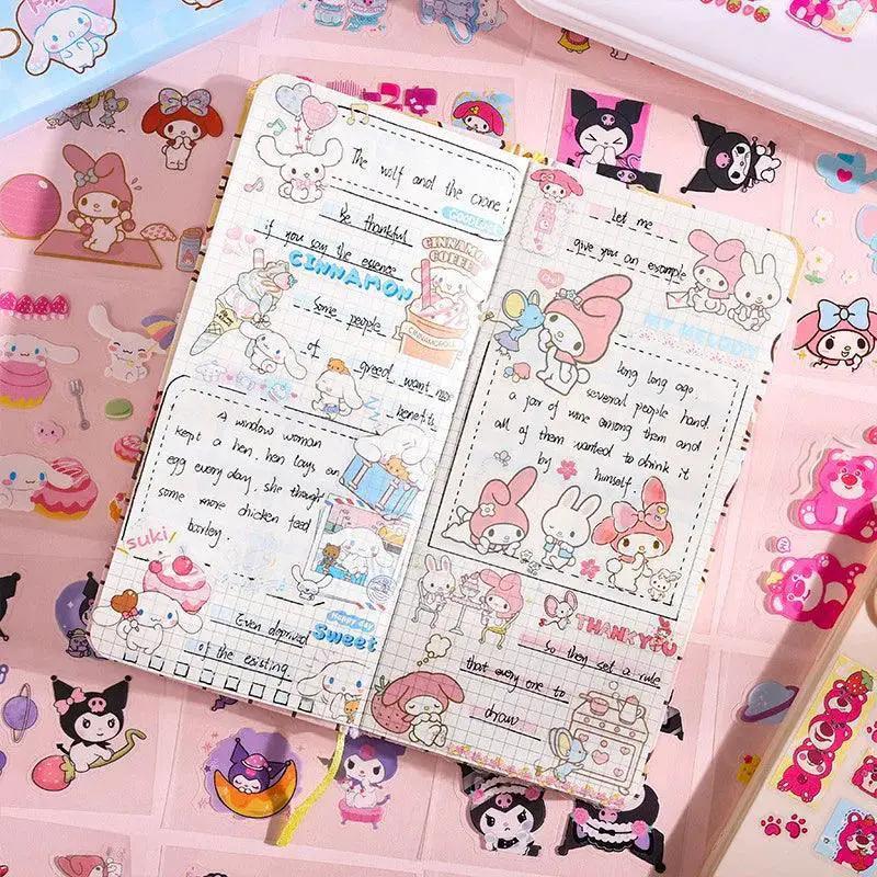 Sanrio Sticker Set With Cinnamoroll And Melody Characters