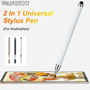 Dual Head Capacitive Stylus Pen With Disc Silicone Tip