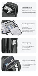 Men Travel Backpack Vacuum Compression 17 Inch Laptop Backpack
