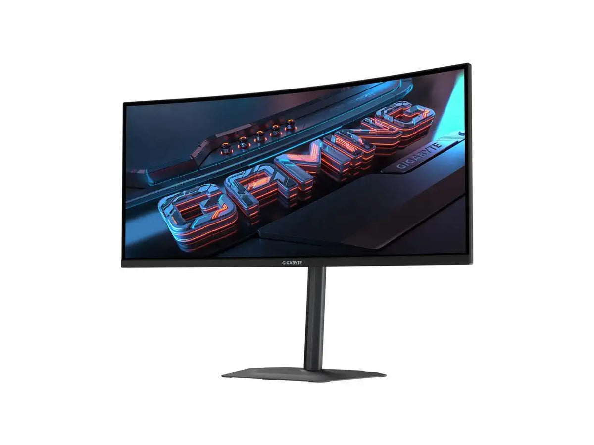 GIGABYTE 34 inch QHD 2K 1440P 200Hz AMD FreeSync Premium HDR400 Built-in Speakers Curved Gaming Computer Monitor with Height Adjustable & Tilt Stand G34WQC2