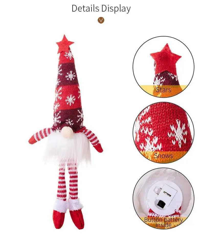 Luminous Plush Gnome Doll Cozy Christmas Decor Gift 2024