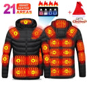21 Areas Heated Jacket USB Electric Coat Men Women