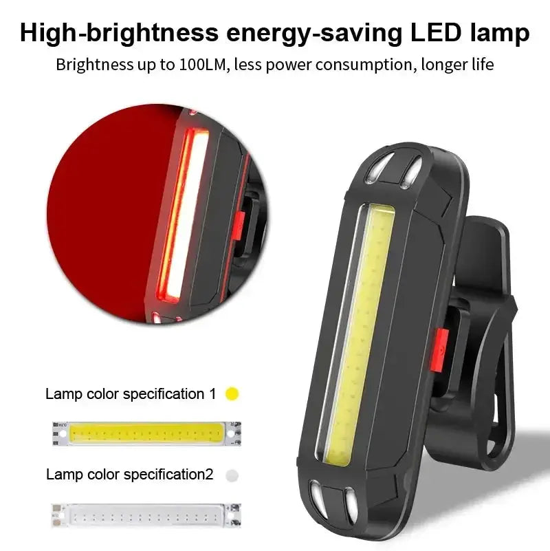X Tiger Super Bright USB Rechargeable Rear Bike Light