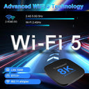 Transpeed Android TV Box: Enhanced 8K Media Player Dual Wifi